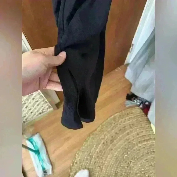 Anthropologie Sweaty Betty Emily Strappy Back Rib Dress in Black - Picture 12 of 12